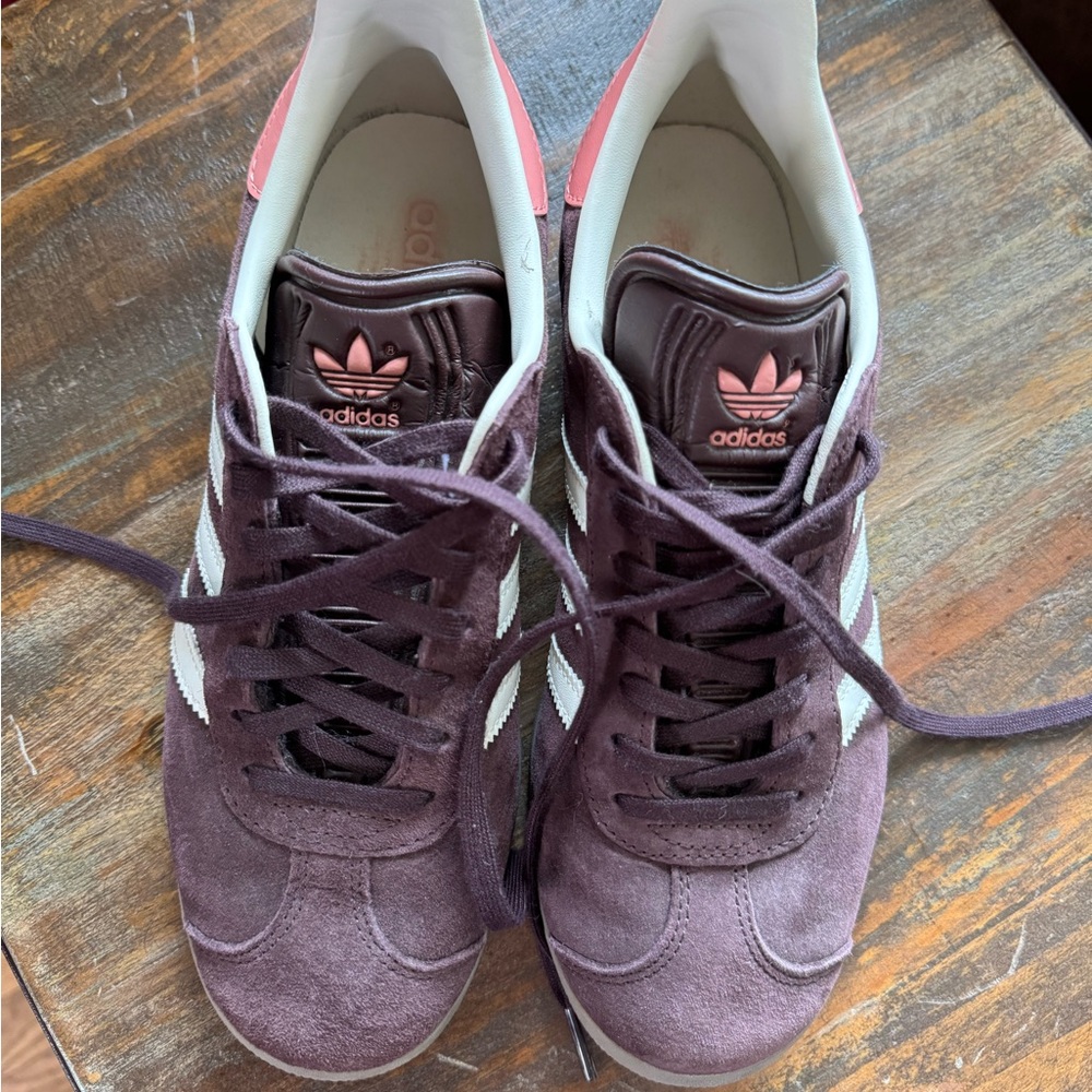 Adidas Originals Gazelle Shadow Brown with White Stripes - Picture 3 of 8